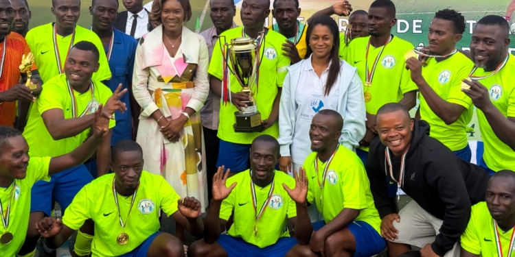 [Publi-rédactionnel] Port-Gentil : Quand le foot célèbre les papas avec Zita Oligui Nguema ! Crédit DR.