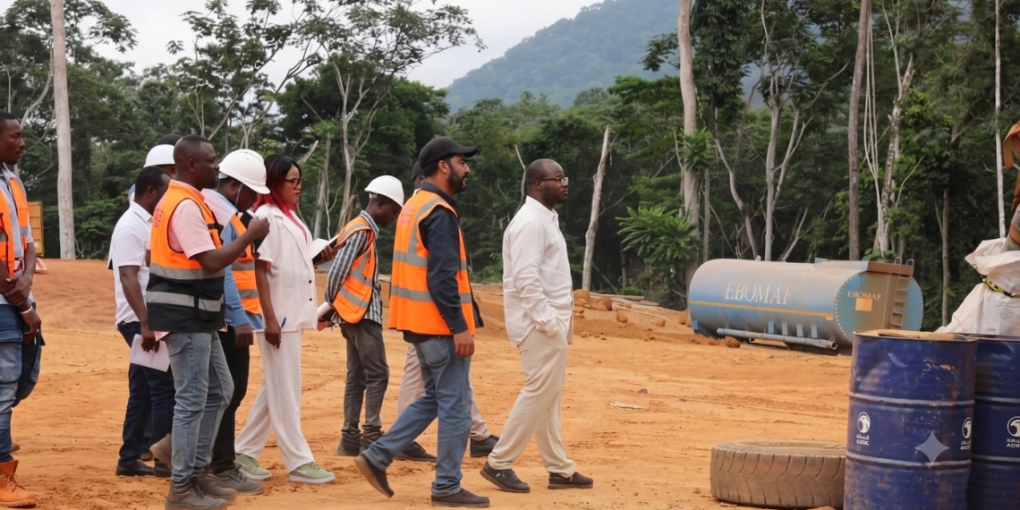 Ngounié : Ebomaf mobilise ses équipes sur les chantiers Lébamba-Mbigou et Yombi-Mandji, crédit photo Ebomaf.