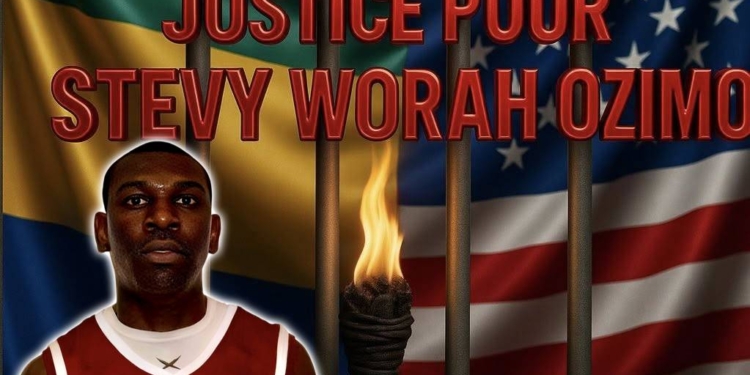 L’ancien basketteur gabonais Stevy Worah-Ozimo injustement emprisonné aux Etats-Unis ?  Montage photo Le Confidentiel