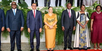 São Tomé : Oligui Nguema à l'investiture de Carlos Vila Nova, crédit photo DR.
