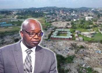 Gabon : Le ministre de l'Habitat Ludovic Megne Ndong a-t-il outrepassé la justice dans l'affaire des expulsions de Plaine-Orety et Derrière l'Assemblée nationale ? Montage Le Confientiel.