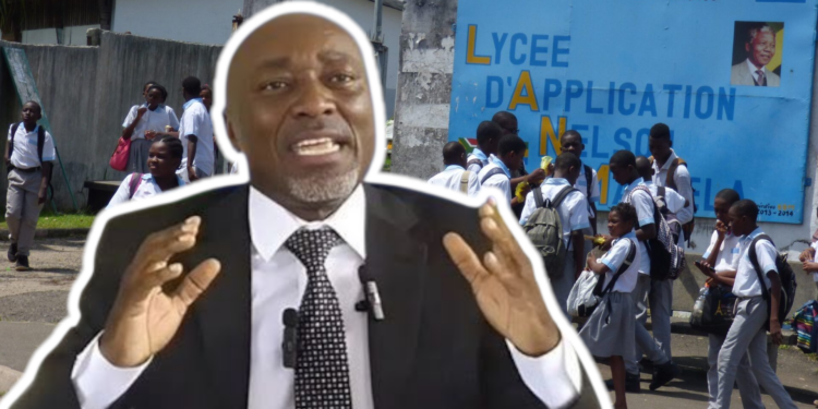 La prolifération des écoles privées au Gabon : un système éducatif et l'école de la République en danger, alerte Marcel Libama, montage Le Confidentiel.