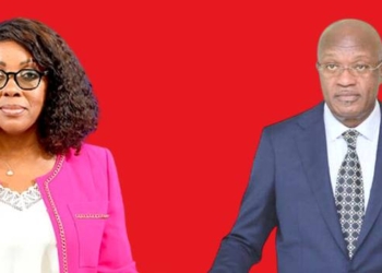 Remaniement ministériel au Gabon : Laurence Ndong et Paul-Marie Gondjout dans un jeu de chaises musicales, montage photo Le Confidentiel.