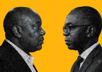 Diffamation : Jean Gaspard Ntoutoume Ayi porte plainte contre Wilfrid Okoumba « Kamitatou » Montage photo le Confidentiel.