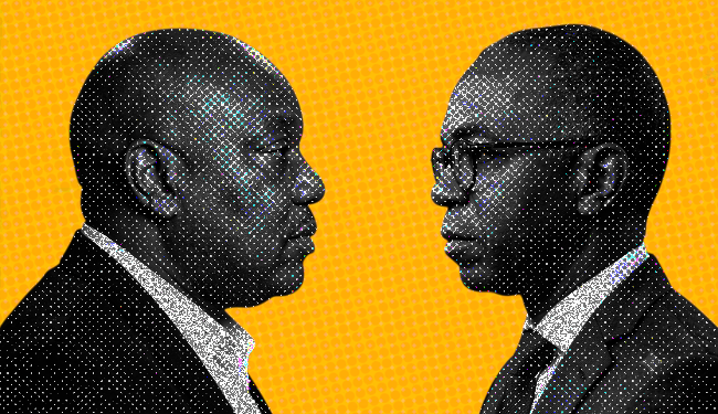 Diffamation : Jean Gaspard Ntoutoume Ayi porte plainte contre Wilfrid Okoumba « Kamitatou » Montage photo le Confidentiel.