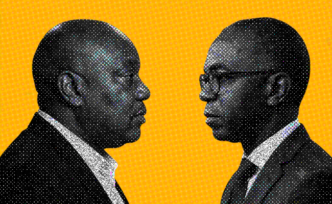 Diffamation : Jean Gaspard Ntoutoume Ayi porte plainte contre Wilfrid Okoumba « Kamitatou » Montage photo le Confidentiel.