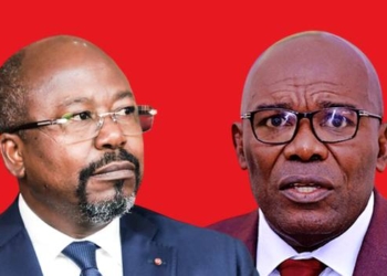 Gabon, Présidentielle d’avril 2025 : Iloko se déclare candidat et s’oppose à Bilie-By-Nze, montage Le Confidentiel.