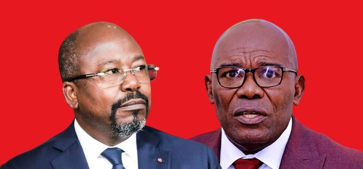 Gabon, Présidentielle d’avril 2025 : Iloko se déclare candidat et s’oppose à Bilie-By-Nze, montage Le Confidentiel.