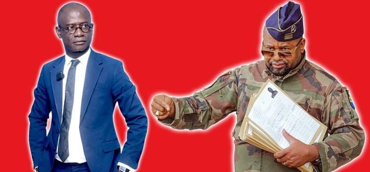 AGASA : Le Dr. Jean Delors BIYOGUE condamne les méthodes "cavalières" du Commandant Oscar SADIBI MAPANGOU, montage photo Le Confidentiel.