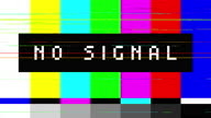 No Signal - TV Screen Test. Glitch