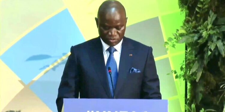 Brice Clotaire Oligui Nguema s'exprimant à la tribune du de la 6ème session de l’Assemblée des Nations Unies pour l’Environnement à Nairobi / Gabon24.
